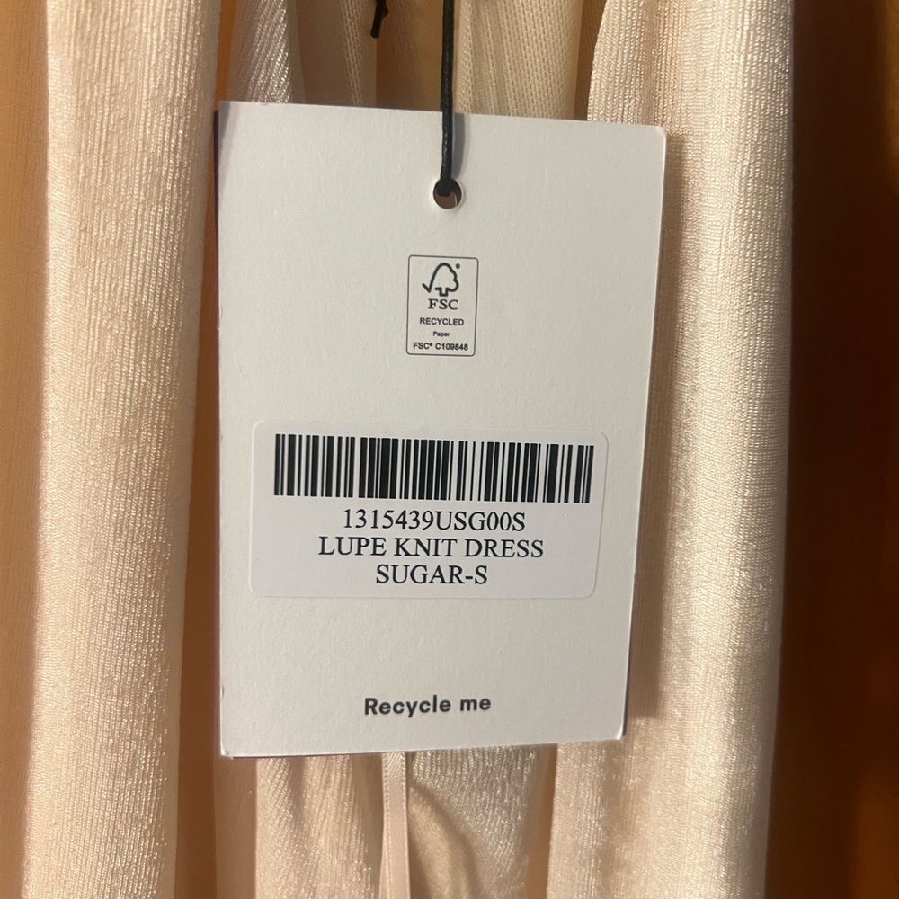 NWT Reformation Lupe Knit Dress in the color Sugar - Picture 4 of 7